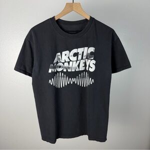 Arctic Monkeys Band Tour Concert Logo Vintage Y2K Black T Shirt Size Medium